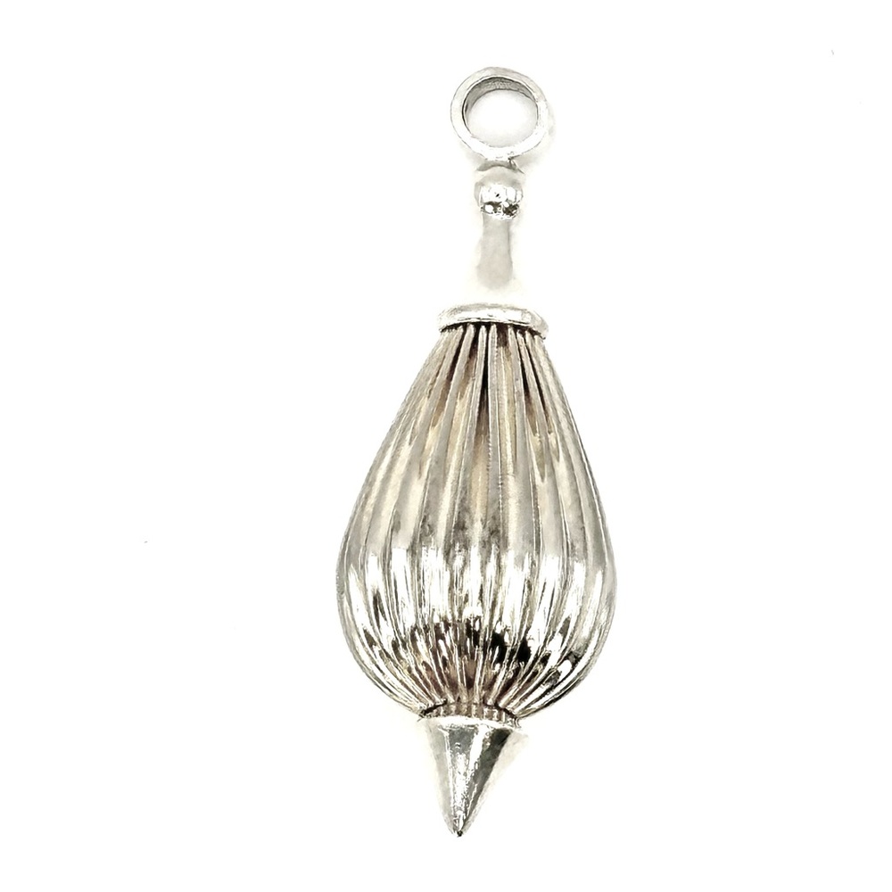 Lagos Caviar Silver Fluted Drop Pendant
